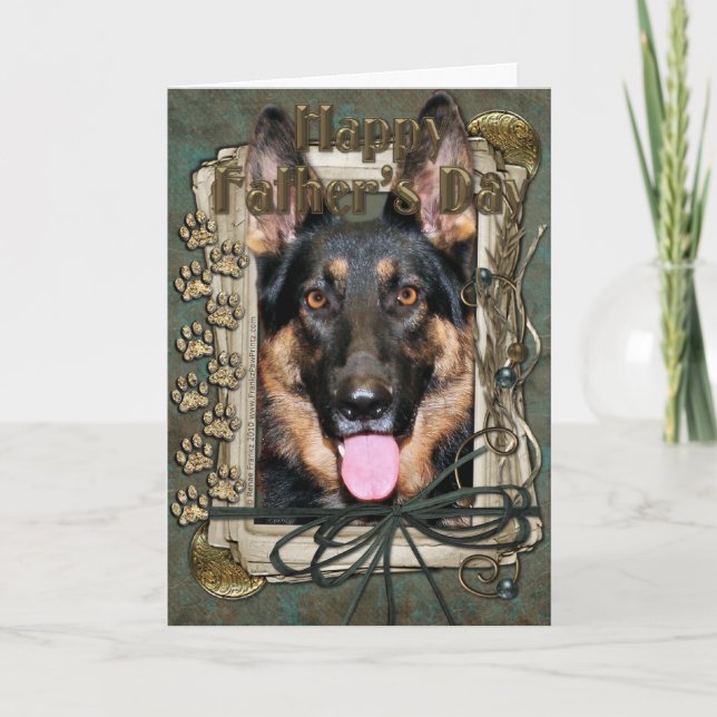 Vatertag - Steinpfeifen - Deutscher Schäferhund -  Karte (Vorderseite)