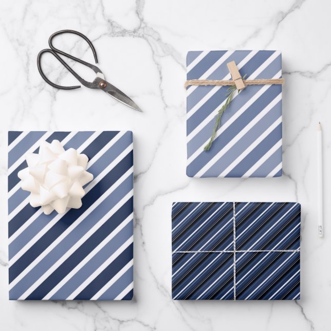 Vatertag Stipes Geschenkpapier Set (Vorderseite)