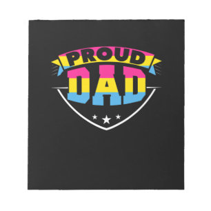 Vatertag Stolzer Vater Pansexual Daughter Notizblock