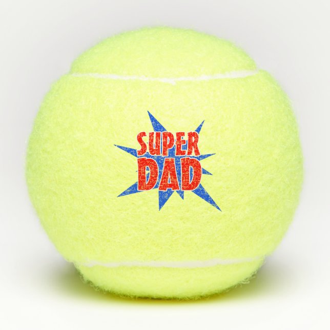 Vatertag Super Vater Tennisbälle (Vorderseite)