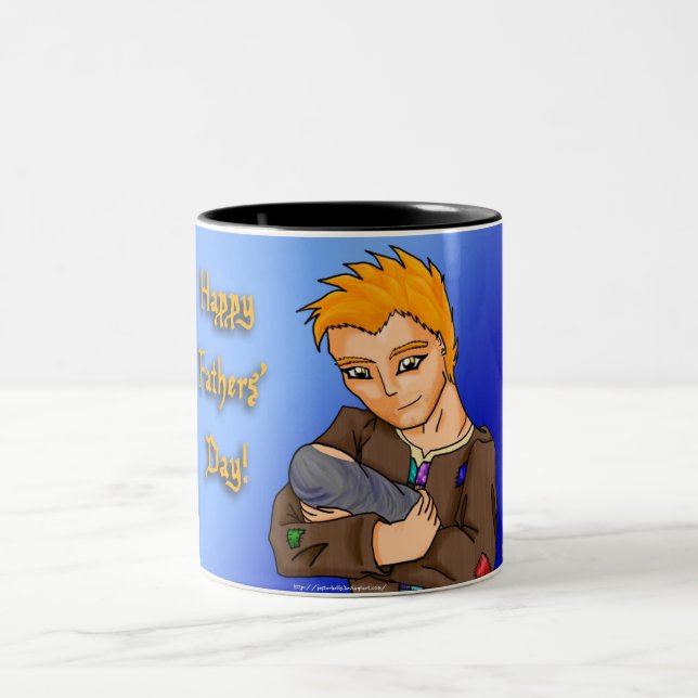 Vatertag-Tasse Zweifarbige Tasse (Mittel)
