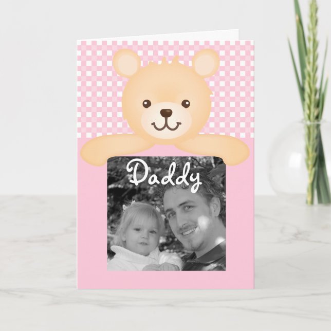 Vatertag Teddybären-Fotokarte Karte (Vorderseite)