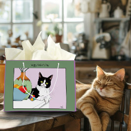 Vatertag Tuxedo Katze Große Geschenktüte