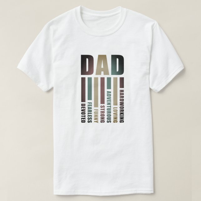 Vatertag "VATER" Beschreibung T-Shirt (Design vorne)