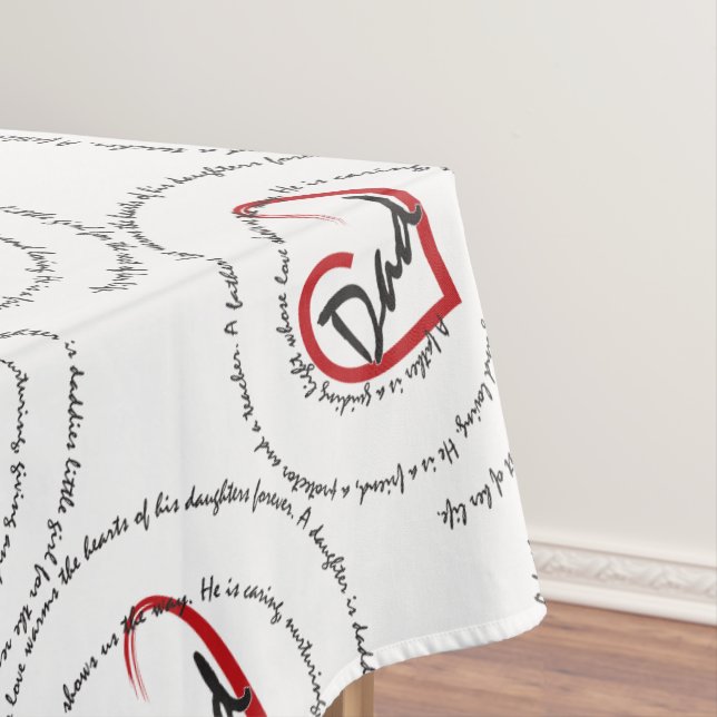 Vatertag Vater Herz Tischdecke (Beispiel)