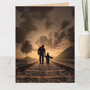 VATERTAG VATER & SOHN SONNENUNTERGANG BAHNTRASSE K KARTE