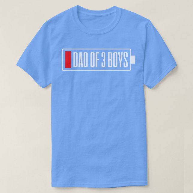 Vatertag Vater Three Boys T-Shirt (Design vorne)