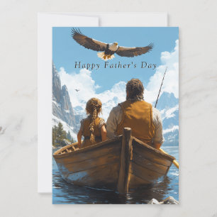Vatertag Vater und Tochter beim Angeln