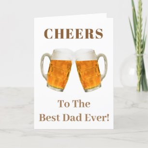 Vatertag Vater World's Best Ever Beer Cheers Feiertagskarte