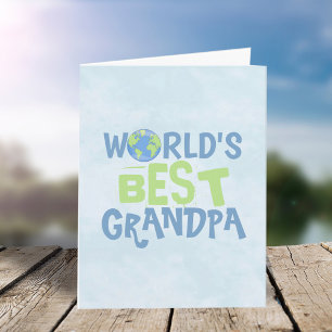 Vatertag Welt der beste Opa Niedliche Typografie Karte