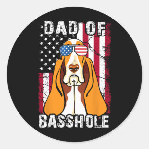 Vatertag-Wettkampf-Geschenk Vater des Hundes 4. Runder Aufkleber