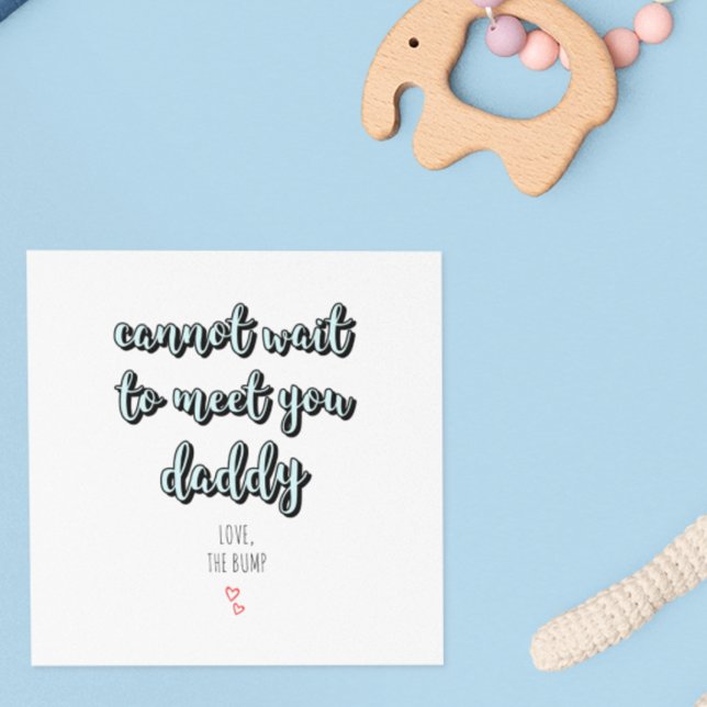 Vatertag Zukunft Vater bald sein Daddy Blue Karte (Von Creator hochgeladen)