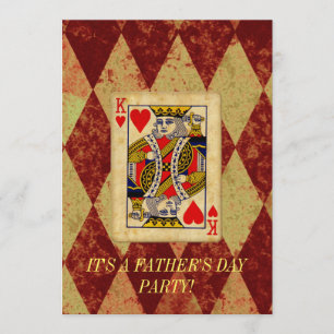 Vatertags-Einladung König- Einladung