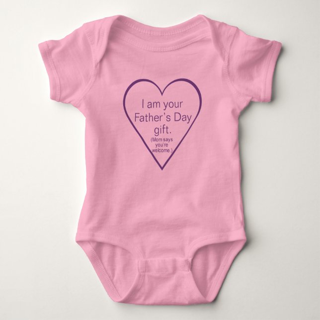Vatertags-Geschenk-Shirt Baby Strampler (Vorderseite)