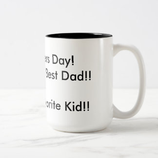 Vatertags-Tasse vom Lieblingskind Zweifarbige Tasse