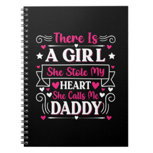 Vatertagsgeschenk   Ein Mädchen ruft mich Daddy an Notizblock