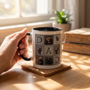 Vatertagsgeschenk für Papa Schwarz Tasse
