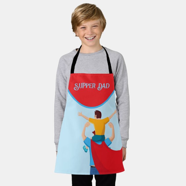 Vatertagsgeschenk für Supper Dad Schürze (Getragen)