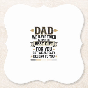 Vatertagsgeschenk gehört dir Vintage Vector Shirt_ Untersetzer