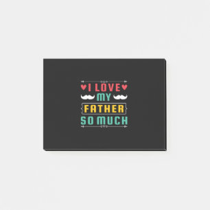 Vatertagsgeschenk   Ich Liebe meinem Vater so viel Post-it Klebezettel