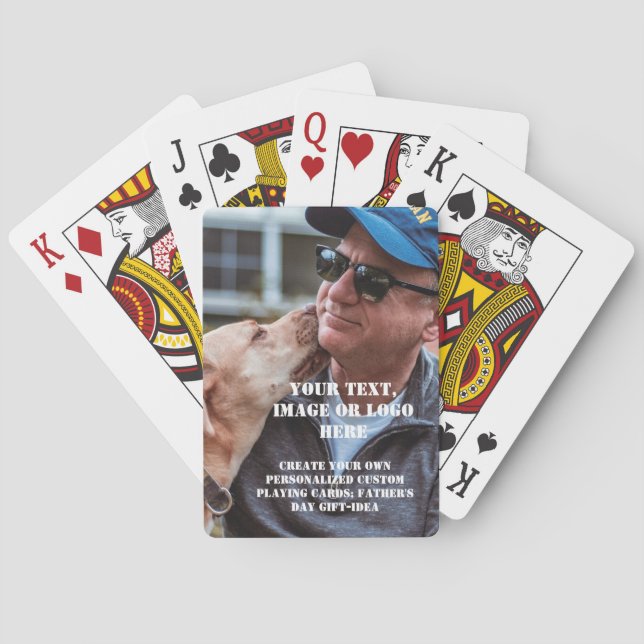 Vatertagsgeschenk-Idee, kundenspezifische Personal Spielkarten (Rückseite)