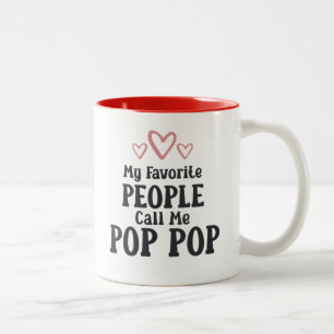 Vatertagsgeschenk Meine Lieblingsmenschen nennen m Zweifarbige Tasse