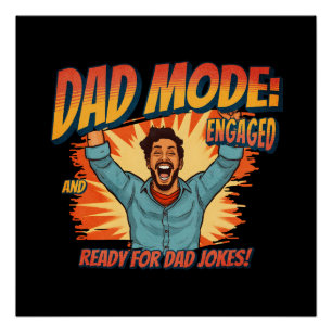 Vatertagsgeschenk Vater-Modus Poster