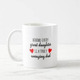 Vätertagsgeschenk von Liebe-Zitat von Tochter-Vat Kaffeetasse
