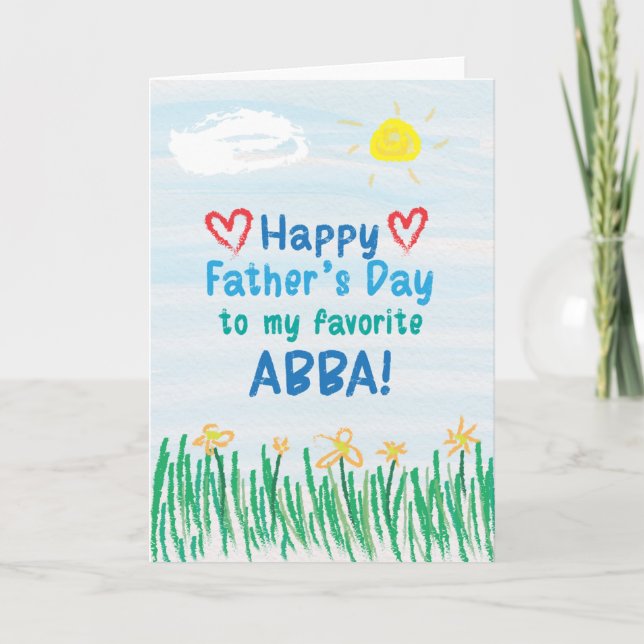 Vatertagskarte für Abba Karte (Vorderseite)