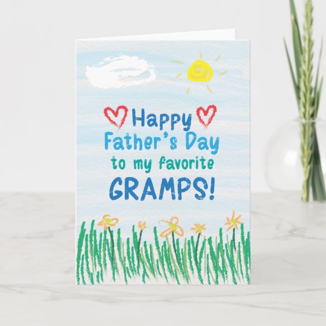 Vatertagskarte für Gramps Karte (Vorderseite)