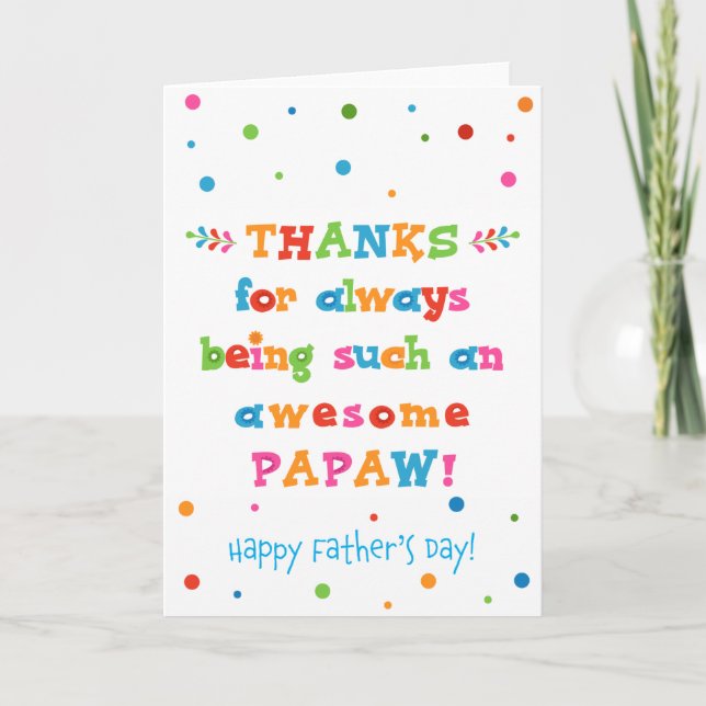 Vatertagskarte für Papaw Karte (Vorderseite)
