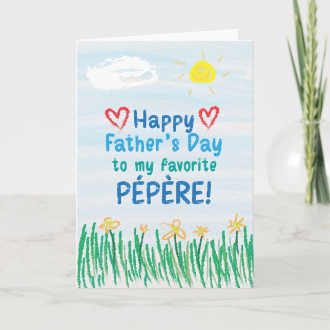 Vatertagskarte für Pépère Karte (Vorderseite)