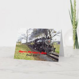 Vatertagskarte, für Sohn, Dampfzug Karte