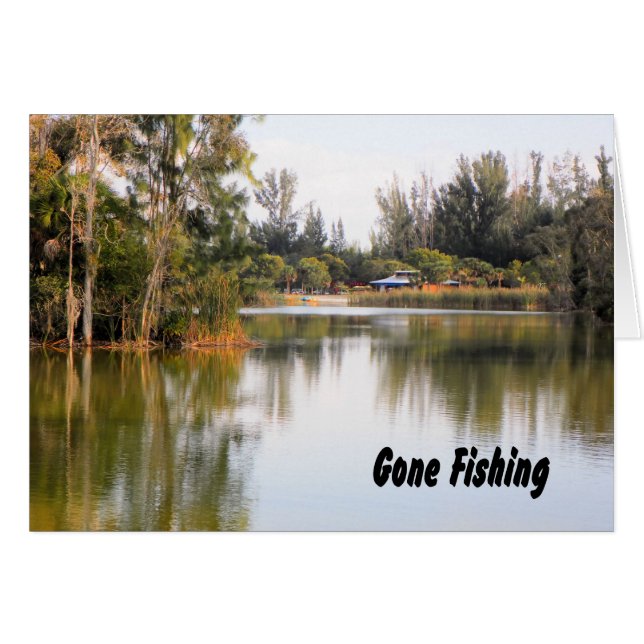 Vatertagskarte, Gone Fishing (Vorderseite (Horizontal))