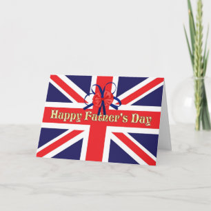 Vatertagskarte mit einem Union Jack Karte