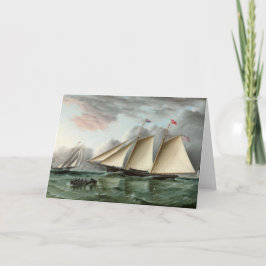 Vatertagskarte mit Schooner Karte