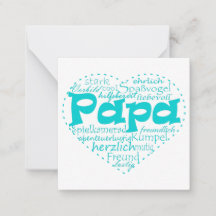Vatertagskarte Papa hellblau