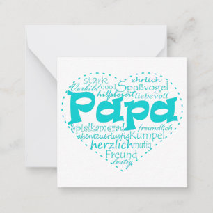 Vatertagskarte Papa hellblau Mitteilungskarte