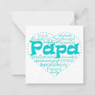 Vatertagskarte Papa hellblau Mitteilungskarte