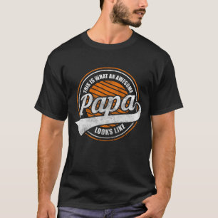 Vatertochter Eltern Starkes Retro T-Shirt