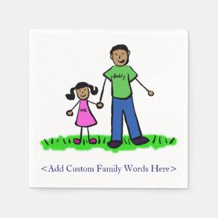 Vatertochter Familie Custom Art Napkins Serviette