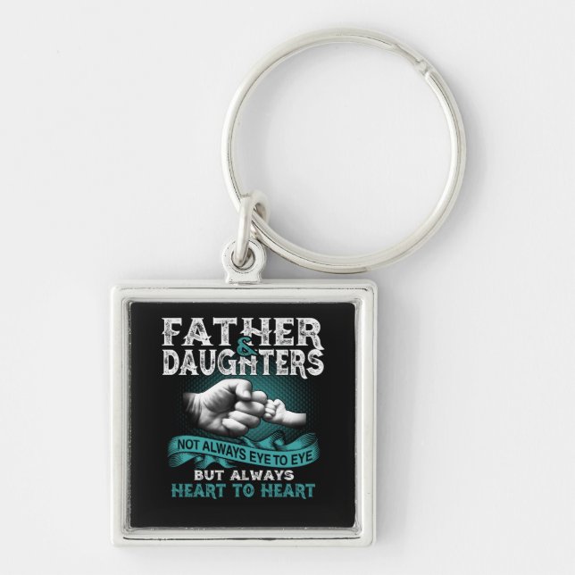 Vatertochter hören immer Geschenke für Vater zu He Schlüsselanhänger (Vorne)