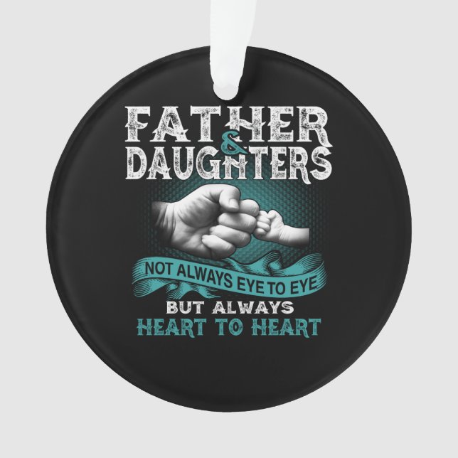 Vatertochter hört immer Geschenk für Vater Ornament (Vorderseite)