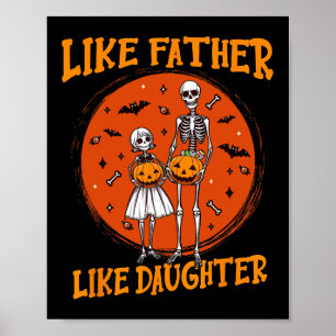 Vatertochter Matching Halloween-Kostüm Poster