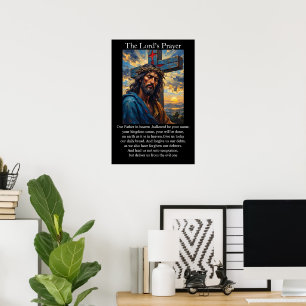 Vaterunser Kreuzigung Sonnenaufgang Dornenkrone Poster