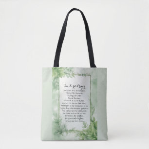 Vaterunser-Wasserfarben-Botanik-Poster-Druck Tasche