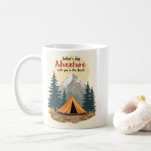Vathers Day Adventure Camping Theme Kaffeetasse