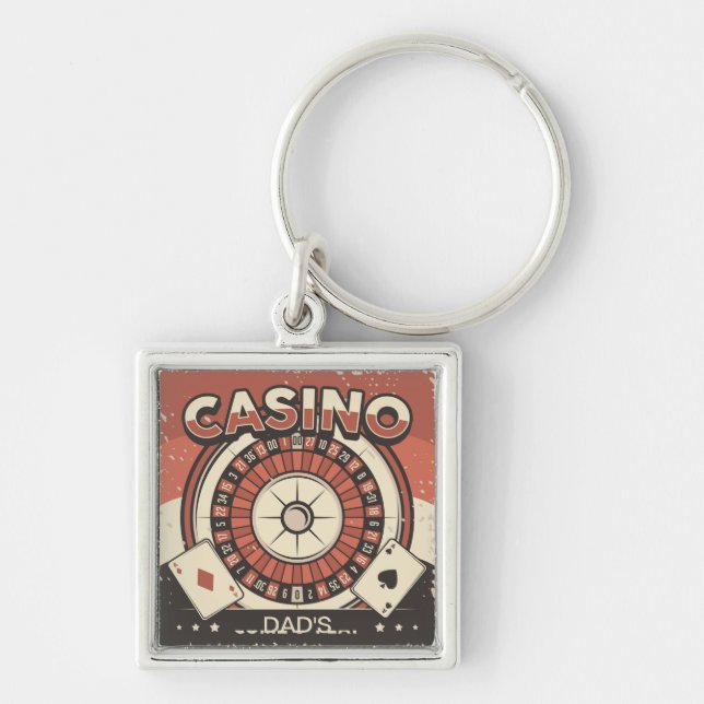 Vathers Day Casino Roulette Rad Schlüsselanhänger (Vorne)