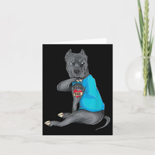 Vathers Day Gifts Vater Funny Dog Pitbull I Liebe Karte
