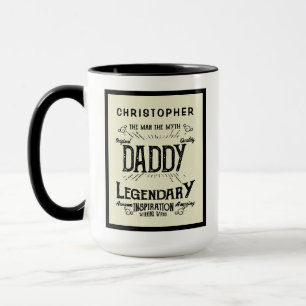 Vathers Day Man Myth Legend Retro Daddy Big Tasse